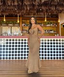Backless Boho Sexy Beach Needle Long Knit Dress for Summer Fun