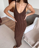 Alluring Sexy Hottie Halterless Sleeveless Halter Dress
