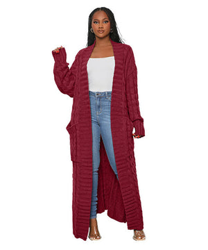 Chic Long-Sleeve Acrylic Sweater
