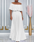 Vibrant Colors Sexy One-Neck Off-The-Shoulder Dress Delight