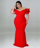 Sexy Lotus Sleeve Bag Backless Dress for Stunning Elegance
