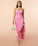 Chic Lace Peplum Halter Dress with Open Back for Effortless Style