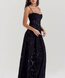 Chic Sexy Sleeveless Halter Dress with Open Back Design