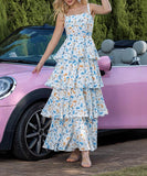 Floral Chiffon Sexy Halter Dress for Fairy Tale Moments
