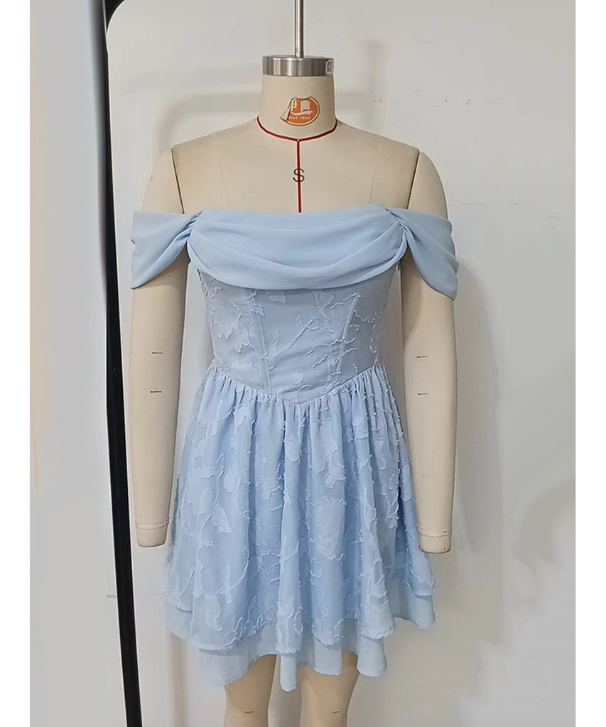 Sexy Strapless Backless Fairy Skirt in Enchanting Blue