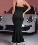 Sleek Sexy Spice Dress with Bow Halter Slim Wrap Hip Skirt