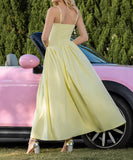Chic Yellow Mesh Patchwork Slip Skirt With Ruffles Delight