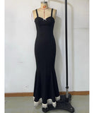 Sleek Sexy Spice Dress with Bow Halter Slim Wrap Hip Skirt