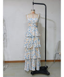 Floral Chiffon Sexy Halter Dress for Fairy Tale Moments