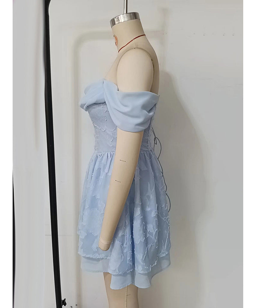 Sexy Strapless Backless Fairy Skirt in Enchanting Blue