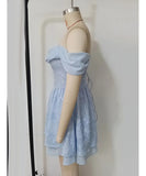 Sexy Strapless Backless Fairy Skirt in Enchanting Blue