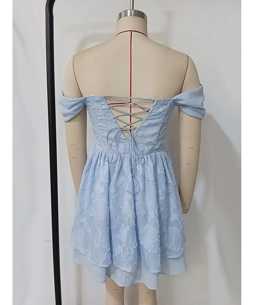 Sexy Strapless Backless Fairy Skirt in Enchanting Blue