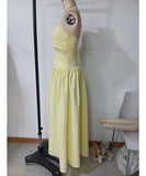 Chic Yellow Mesh Patchwork Slip Skirt With Ruffles Delight