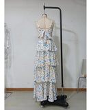 Floral Chiffon Sexy Halter Dress for Fairy Tale Moments