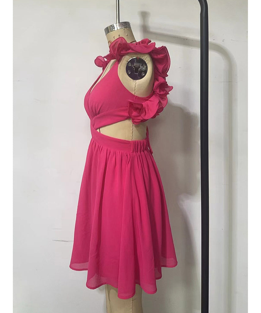 Chic Halter Skirt With Halter Lace for Trendy Summer Style