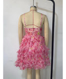 Chic Slim-Fit Halter Short Cake Toasting Evening Dress