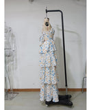 Floral Chiffon Sexy Halter Dress for Fairy Tale Moments