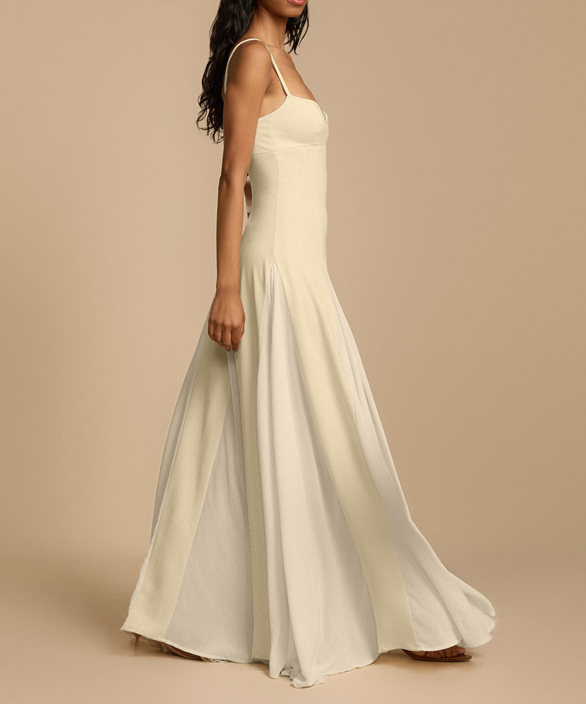 Sexy Halter Slim-Fit Color Contrast Dress For Stunning Style