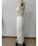 Charming Butterfly Patchwork Ruffled Party Slip Dress