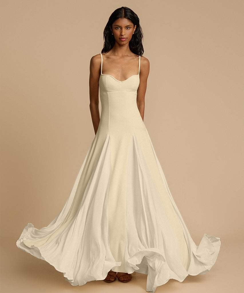 Sexy Halter Slim-Fit Color Contrast Dress For Stunning Style