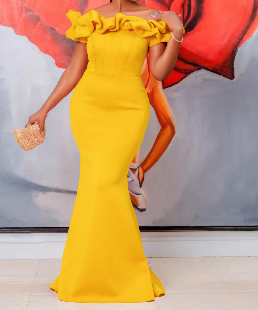 Sexy Fishtail Skirt With A Line Neck - Chic Elegance Redefined