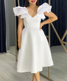 Chic Peplum High-Waisted A-Line Skirt for Timeless Elegance