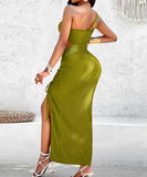 Stylish Diagonal Dress with Oblique Shoulder in Trendy Colors