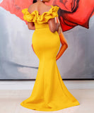 Sexy Fishtail Skirt With A Line Neck - Chic Elegance Redefined