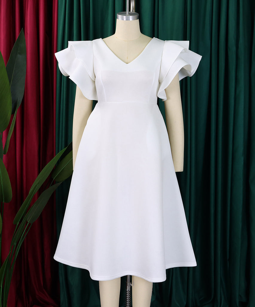Chic Peplum High-Waisted A-Line Skirt for Timeless Elegance