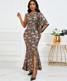 Slim Sexy Banquet Dress One-Shoulder Gold Long Skirt Charm