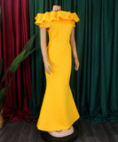 Sexy Fishtail Skirt With A Line Neck - Chic Elegance Redefined