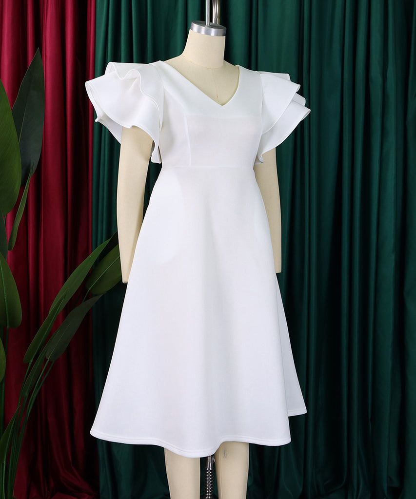 Chic Peplum High-Waisted A-Line Skirt for Timeless Elegance