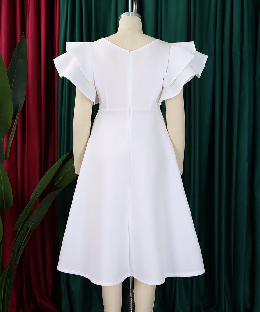 Chic Peplum High-Waisted A-Line Skirt for Timeless Elegance