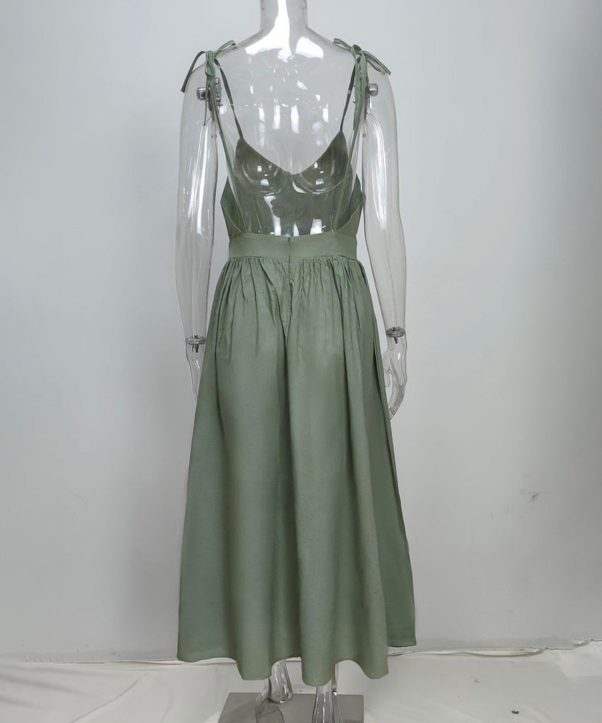 Chic Sexy V-neck High-Waisted Fashion Halter Dress Collection