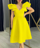 Chic Peplum High-Waisted A-Line Skirt for Timeless Elegance