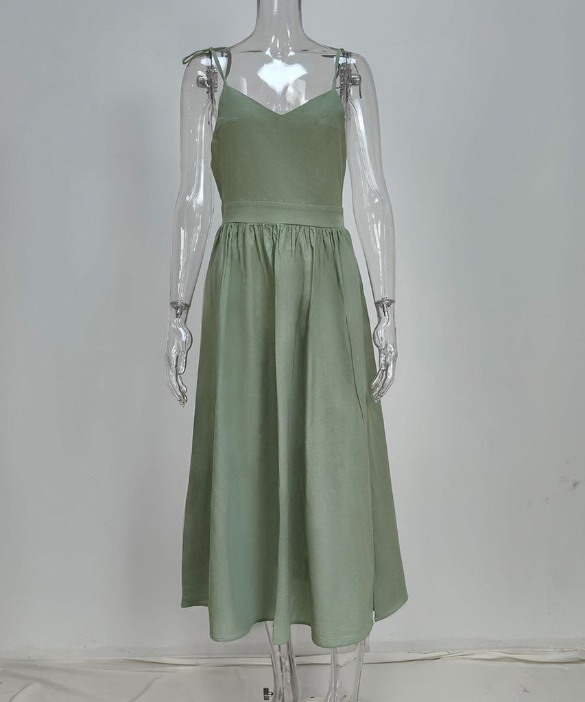 Chic Sexy V-neck High-Waisted Fashion Halter Dress Collection