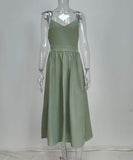 Chic Sexy V-neck High-Waisted Fashion Halter Dress Collection