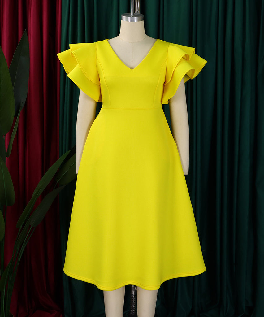 Chic Peplum High-Waisted A-Line Skirt for Timeless Elegance