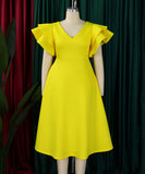 Chic Peplum High-Waisted A-Line Skirt for Timeless Elegance