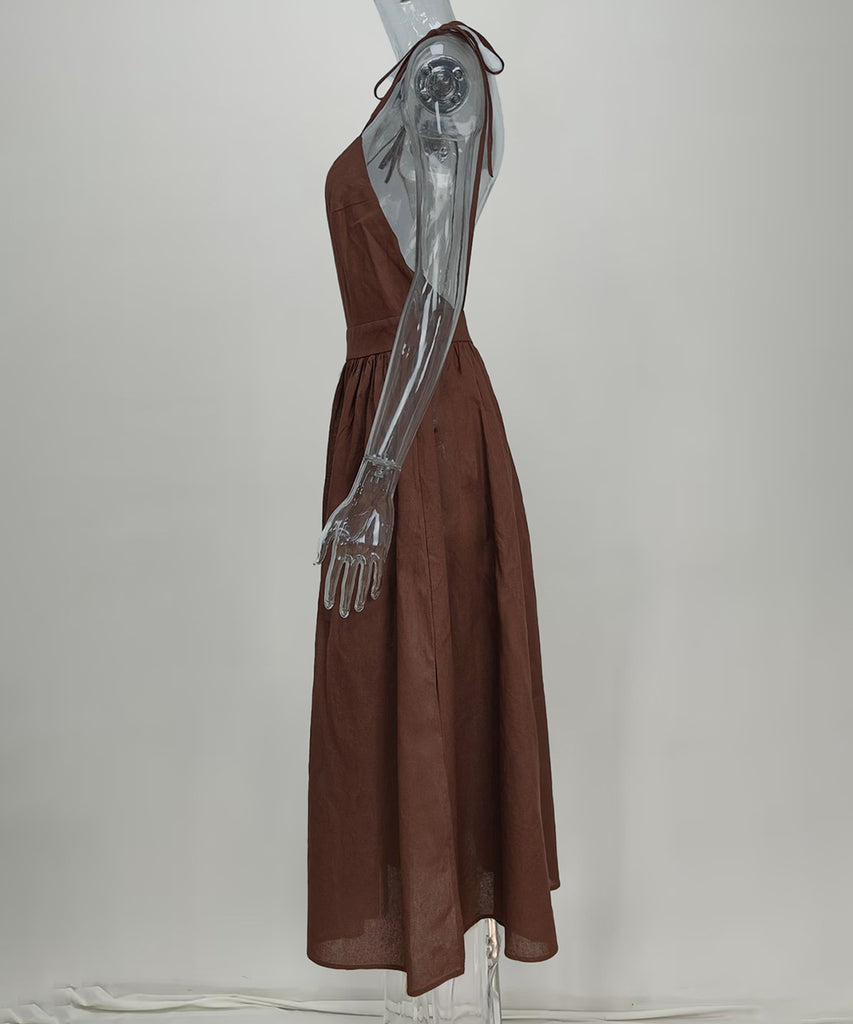 Chic Sexy V-neck High-Waisted Fashion Halter Dress Collection