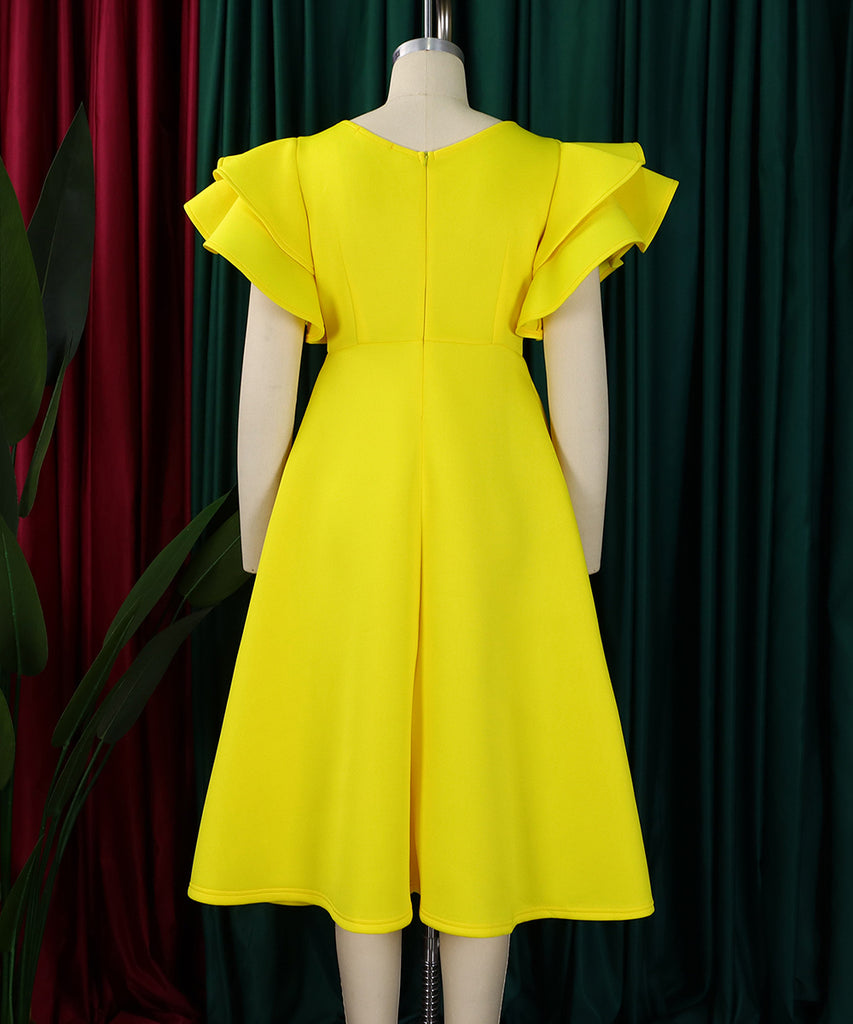Chic Peplum High-Waisted A-Line Skirt for Timeless Elegance