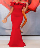 Sexy Fishtail Skirt With A Line Neck - Chic Elegance Redefined