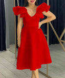 Chic Peplum High-Waisted A-Line Skirt for Timeless Elegance