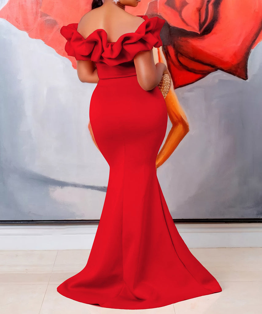 Sexy Fishtail Skirt With A Line Neck - Chic Elegance Redefined