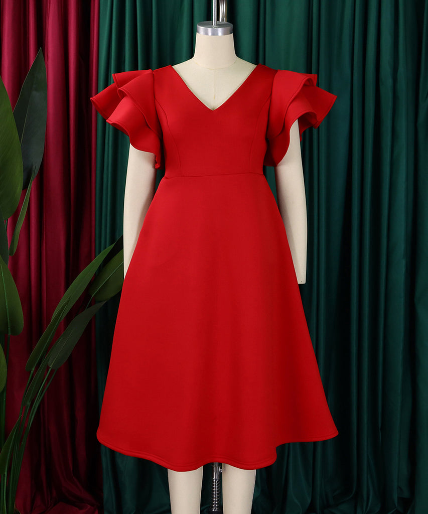 Chic Peplum High-Waisted A-Line Skirt for Timeless Elegance