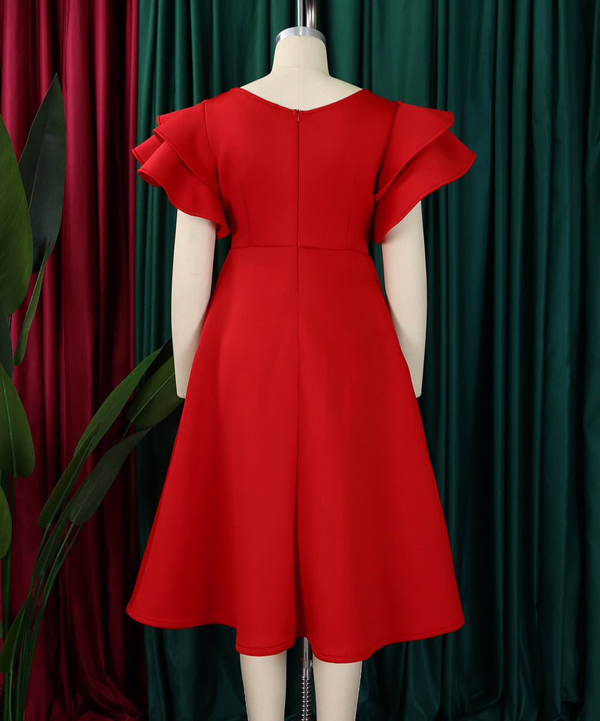 Chic Peplum High-Waisted A-Line Skirt for Timeless Elegance