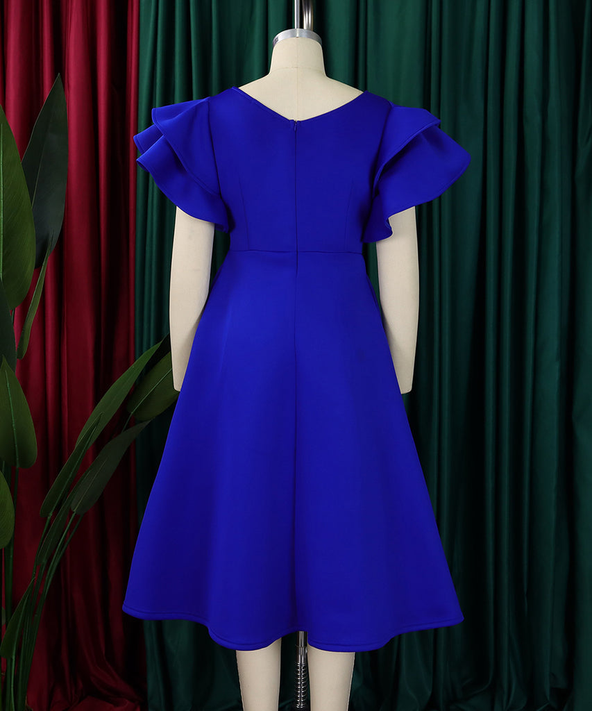 Chic Peplum High-Waisted A-Line Skirt for Timeless Elegance