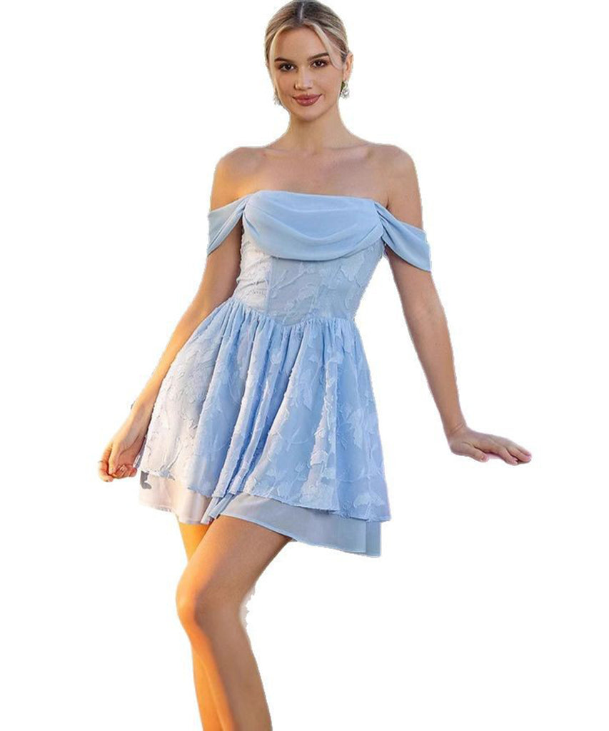 Sexy Strapless Backless Fairy Skirt in Enchanting Blue