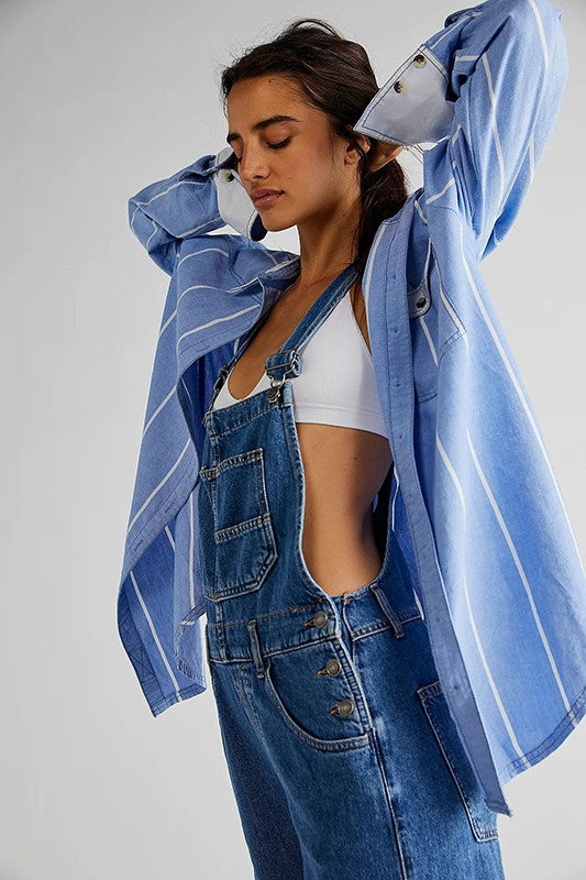 CASUAL BAGGY DENIM SUSPENDERS
