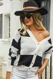 Chic Plaid Patchwork Sweater Coat